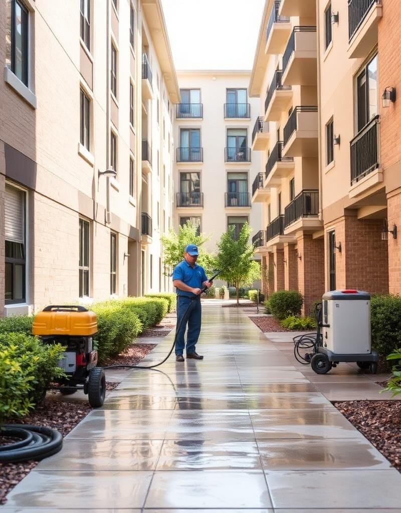 Apartment complex cleaning