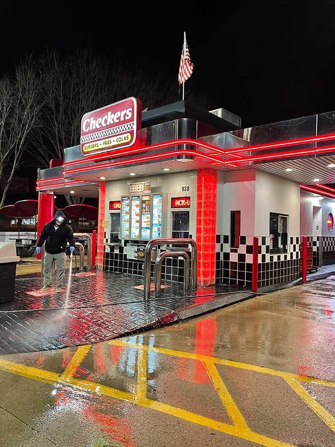 Drive-thru cleaning