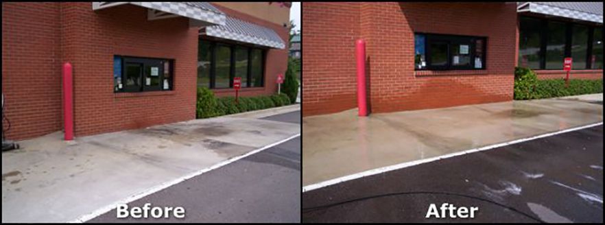 Hardee's before and after cleaning